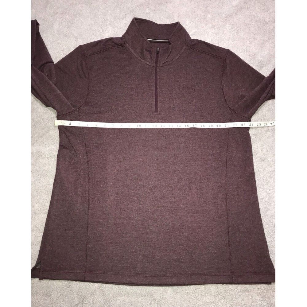Orvis Sweatshirt Mens XLarge Maroon Soft 1/4 Zip‎ Stretch Pullover XL - Picture 7 of 12